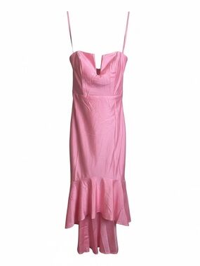 Selfie Leslie Pink High-Low Spaghetti-Strap Dress